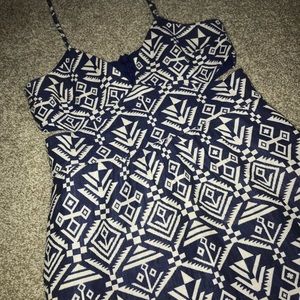 Like new blue and white atzec print dress